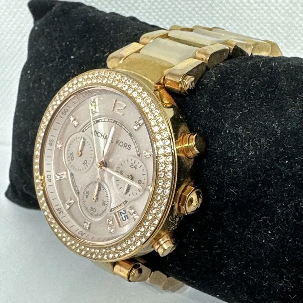 Michael Kors Parker MK5896 Women Rose Gold Analog Dial Quartz Wrist Watch NUL42